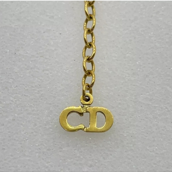 Christian DiorVtg./ Like New/ w CD Box CD Logo Heart Maquette Necklace Authentic - Picture 9 of 16